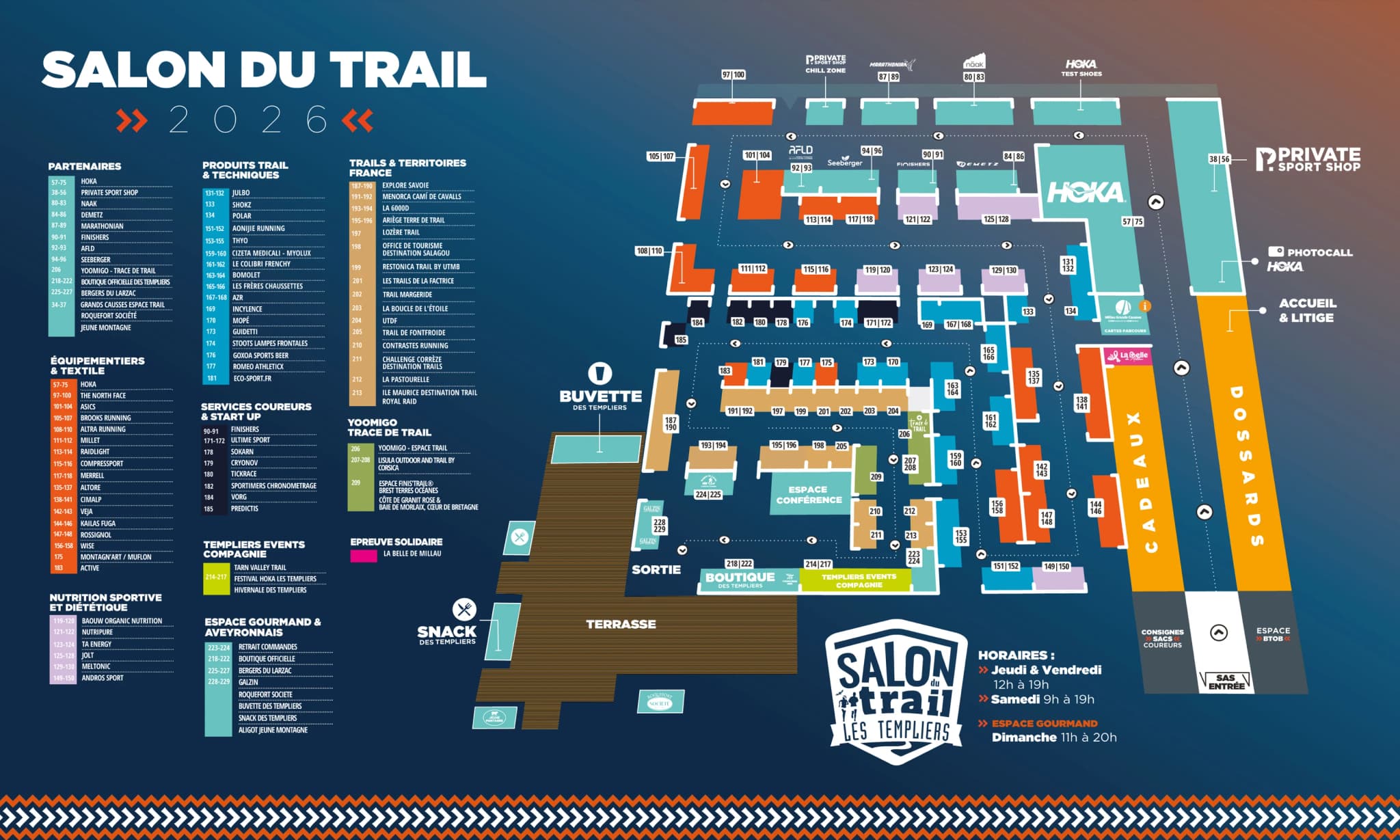 Plan du Salon du Trail 2026